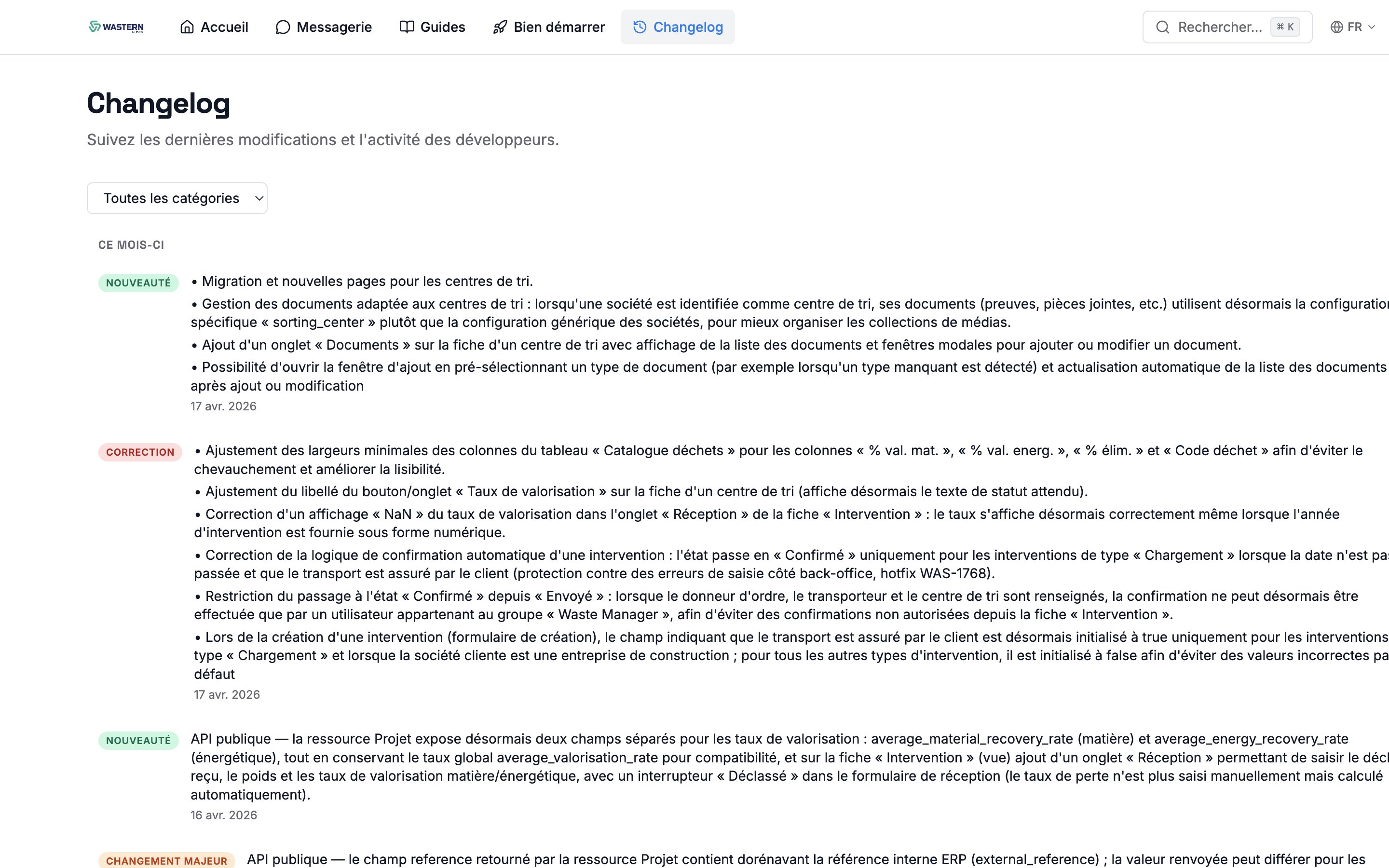 A public product site, always up to date